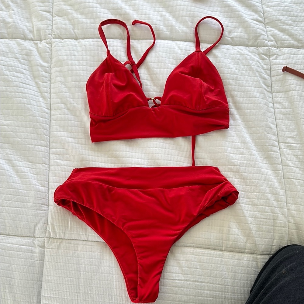 gooseberry swim red bikini
